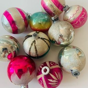 Large size Vintage mercury glass Christmas ornaments